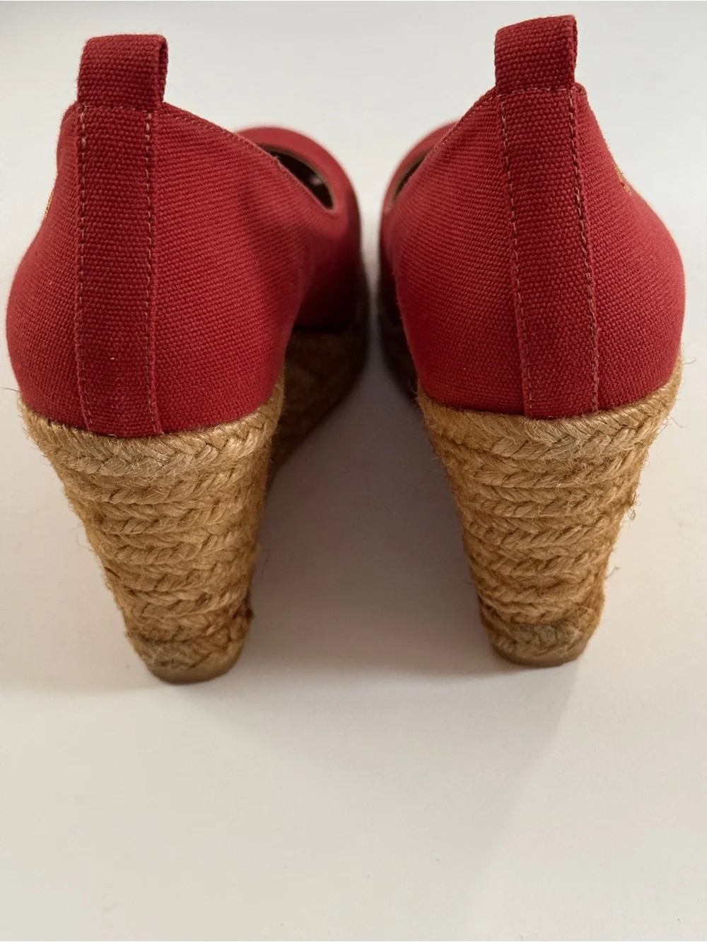 Viscata Barcelona Red Canvas Espadrille Wedges